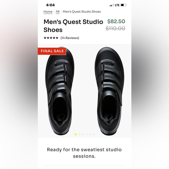 Pearl Izumi Men’s Size 44 Quest Studio Indoor Cycling Shoes with Clips - Picture 14 of 16